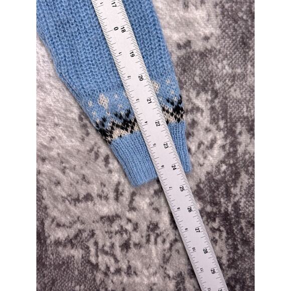 New J Crew Sweater XXS Womens Fair Isle Half Zip Blue Buttercream - Picture 5 of 9